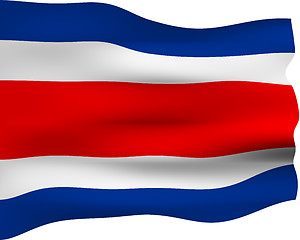 Image showing 3D Flag of Costa Rica