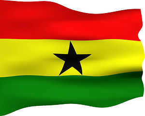 Image showing 3D Flag of Ghana
