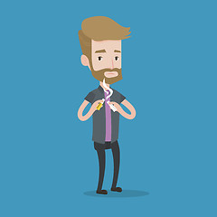 Image showing Young man quitting smoking vector illustration.