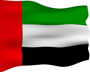 Image showing 3D Flag of United Arab Emirates