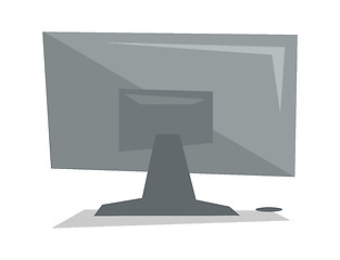 Image showing Rear view of computer display vector illustration.