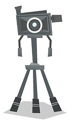 Image showing Photo camera on tripod vector illustration.