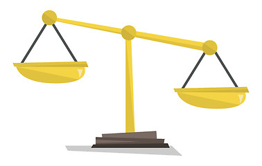 Image showing Gold scales of justice vector illustration.