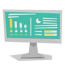 Image showing Board with business charts vector illustration.