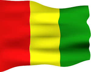 Image showing 3D Flag of Guinea