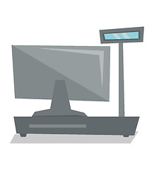 Image showing Electronic cash register vector illustration.