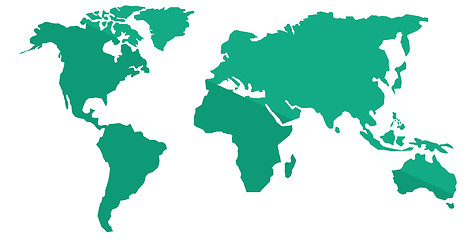 Image showing World map vector illustration.