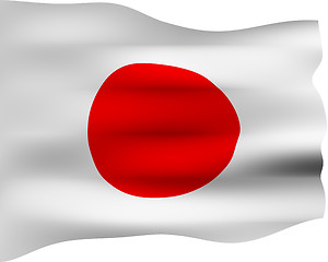 Image showing 3D Flag of Japan