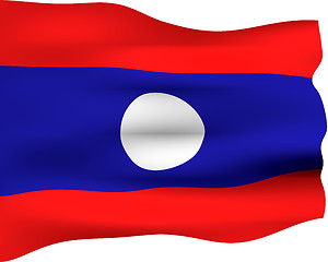 Image showing 3D Flag of Laos