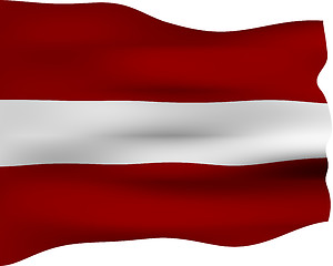 Image showing 3D Flag of Latvia