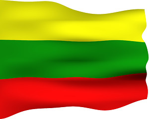 Image showing 3D Flag of Lithuania