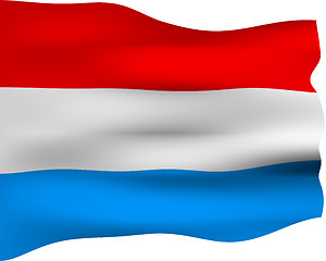Image showing 3D Flag of Luxembourg
