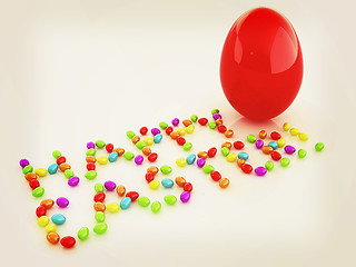 Image showing Easter eggs as a \