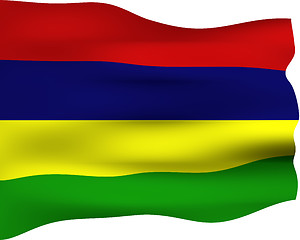 Image showing 3D Flag of Mauritius