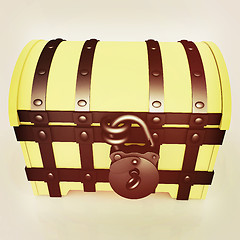 Image showing The chest. 3D illustration. Vintage style.