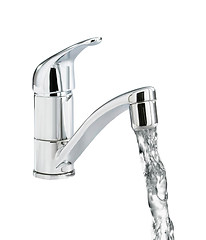 Image showing Closeup of water-supply faucet