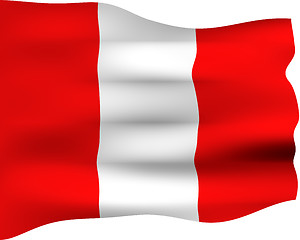 Image showing 3D Flag of Peru