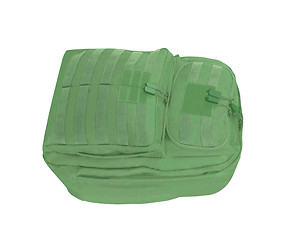 Image showing Green backpack for carrying your necessary stuffs