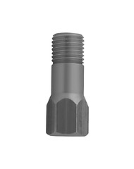 Image showing Closeup metal screw