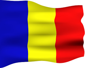 Image showing 3D Flag of Romania