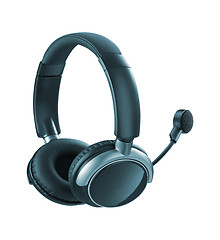 Image showing Headphones with Mic isolated