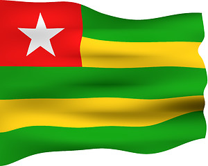 Image showing 3D Flag of Togo