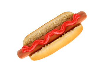 Image showing Close-up image of a hotdog