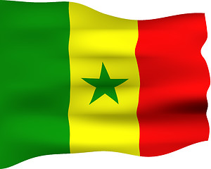 Image showing 3D Flag of Senegal