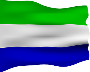 Image showing 3D Flag of Sierra Leone