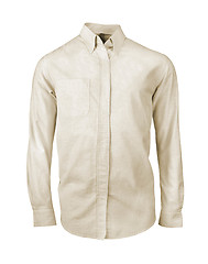 Image showing white shirt with long sleeves isolated 