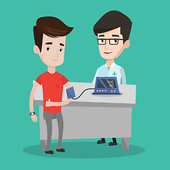 Image showing Blood pressure measurement vector illustration.