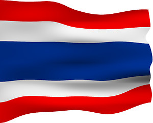 Image showing 3D Flag of Thailand