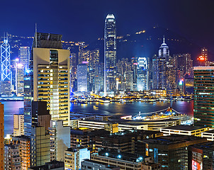 Image showing Hong kong downtown area 