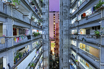 Image showing Hong kong slum downtown area