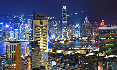 Image showing Hong kong downtown area 