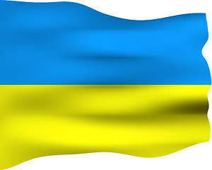 Image showing 3D Flag of Ukraine
