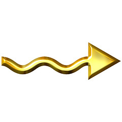 Image showing 3D Golden Arrow