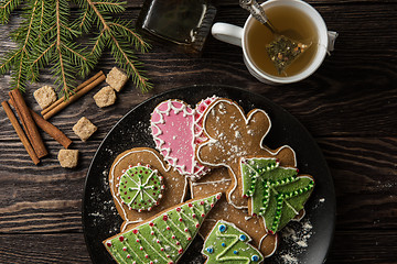 Image showing New year homemade gingerbread