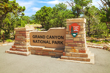 Image showing Entrance to the Grand Canyon National Park