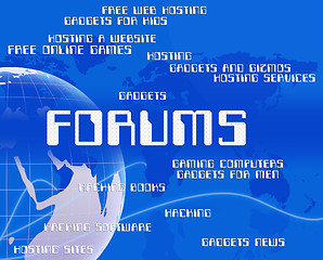 Image showing Forums Word Means Social Media And Chat