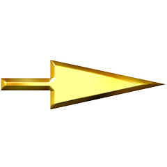 Image showing 3D Golden Arrow