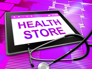 Image showing Health Store Indicates Preventive Medicine And Checkout