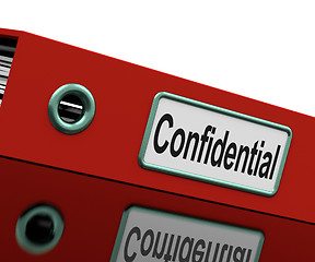 Image showing Confidential File Shows Private Correspondence Or Documents