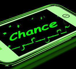 Image showing Chance On Smartphone Shows Opportunities