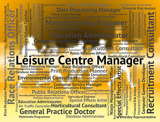 Image showing Leisure Centre Manager Represents Physical Activity And Career