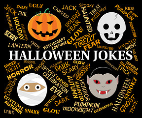 Image showing Halloween Jokes Shows Trick Or Treat And Celebration