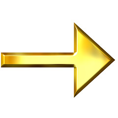 Image showing 3D Golden Arrow