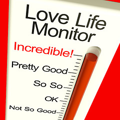 Image showing Love Life Meter Incredible Showing Great Relationship