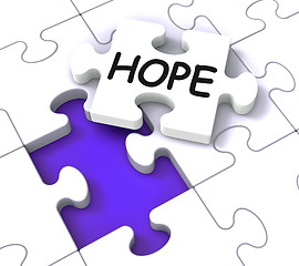 Image showing Hope Puzzle Showing Faith And Prayers