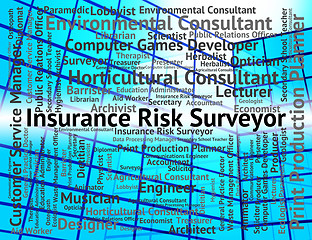 Image showing Insurance Risk Surveyor Indicates Position Policies And Surveyin